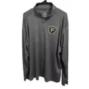 BSN Sports Knights Size Men's 2XL Gray 1/4 Zip Long Sleeve Performance T-Shirt